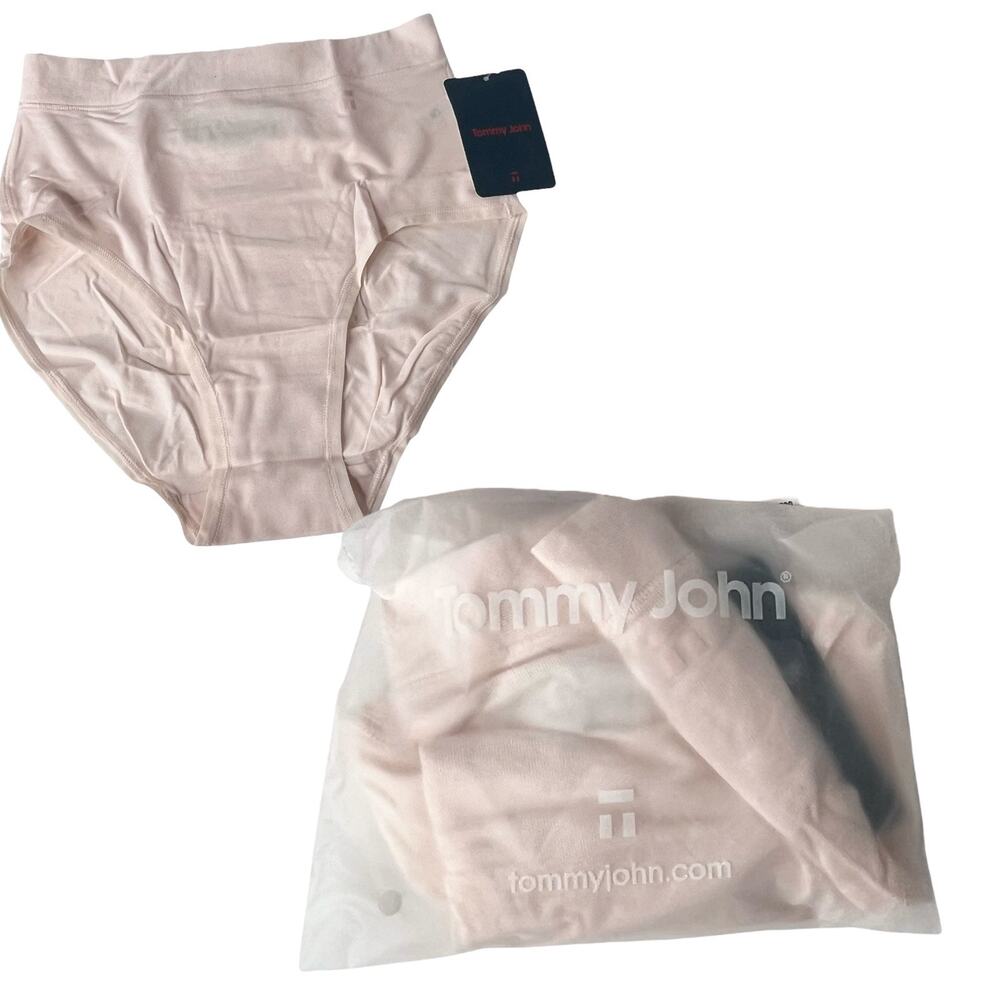 Tommy John Brief Panty High Rise Women’s XS 0-2 Soft Pink Second Skin New